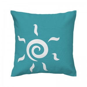 Capa de almofada azul Sol - Coleção Ícones do Brasil (design exclusivo VivaIn)